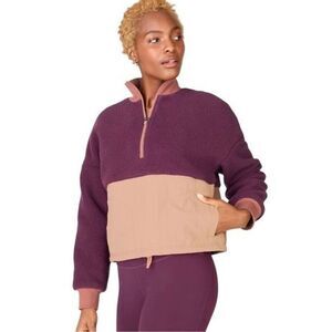 Fabletics Mallory Fleece 1/4 Zipper Pullover Jacket Size Large NWT